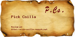Pick Csilla névjegykártya