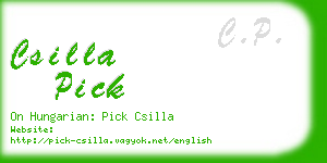 csilla pick business card